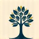 성장하는 나무 형태의 핵심 가치 아이콘