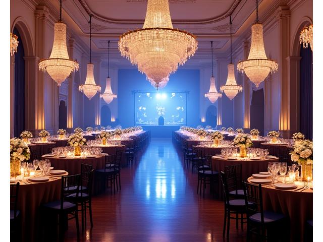 현대적이고 웅장한 그랜드 볼룸 연회장