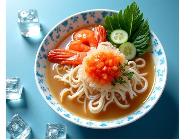 시원한 냉소면과 다양한 해산물로 만든 여름 별미