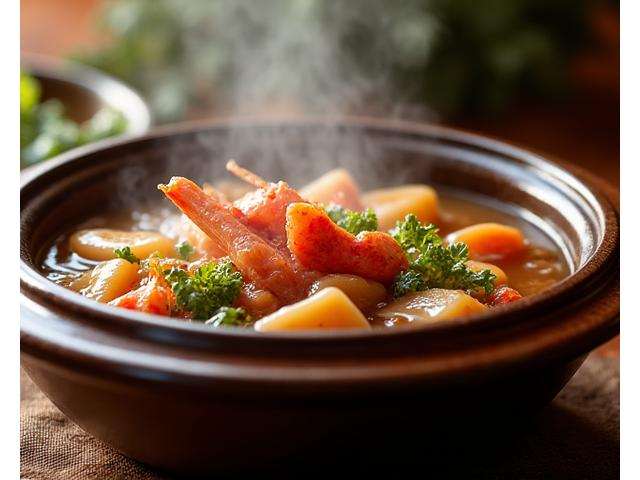 따뜻한 해물탕과 계절 야채 스튜가 준비된 겨울 식탁