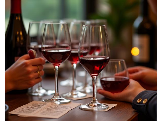 우아한 분위기에서 진행되는 와인 테이스팅 이벤트