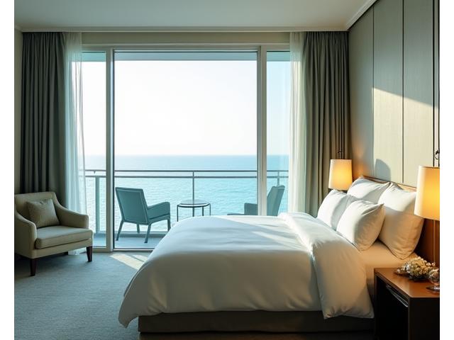 동해쇼어즈 오션 스위트 침실, 180도 오션뷰