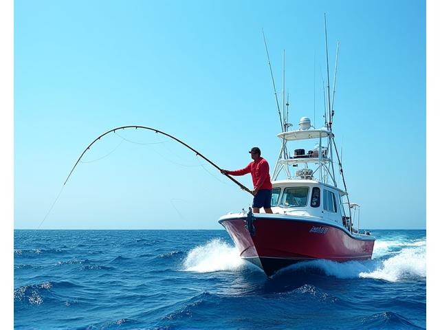 동해 바다낚시 투어에서 물고기를 잡는 낚시객