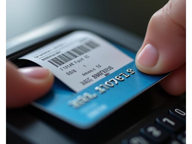 신용카드와 영수증, 안전한 결제를 상징하는 이미지